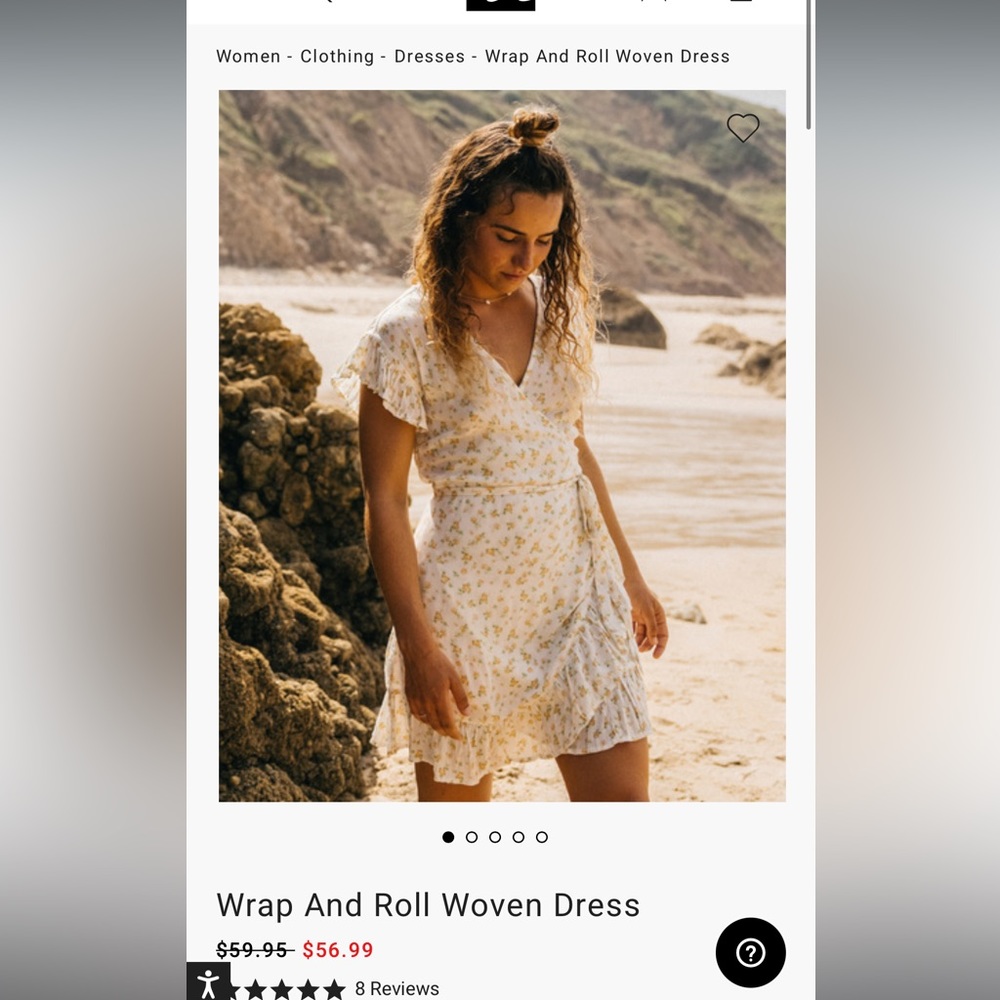 Billabong Wrap and Roll Floral Mini Dress